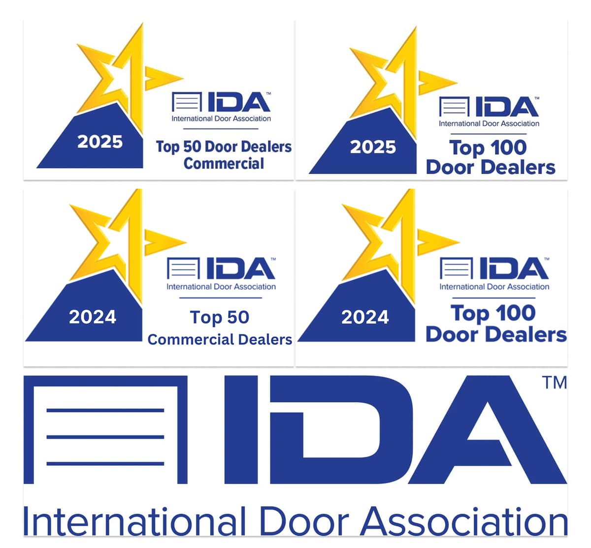 IDA 2024 & 2025 Top 50 Commercial Dealers and Top 100 Door Dealers Awards