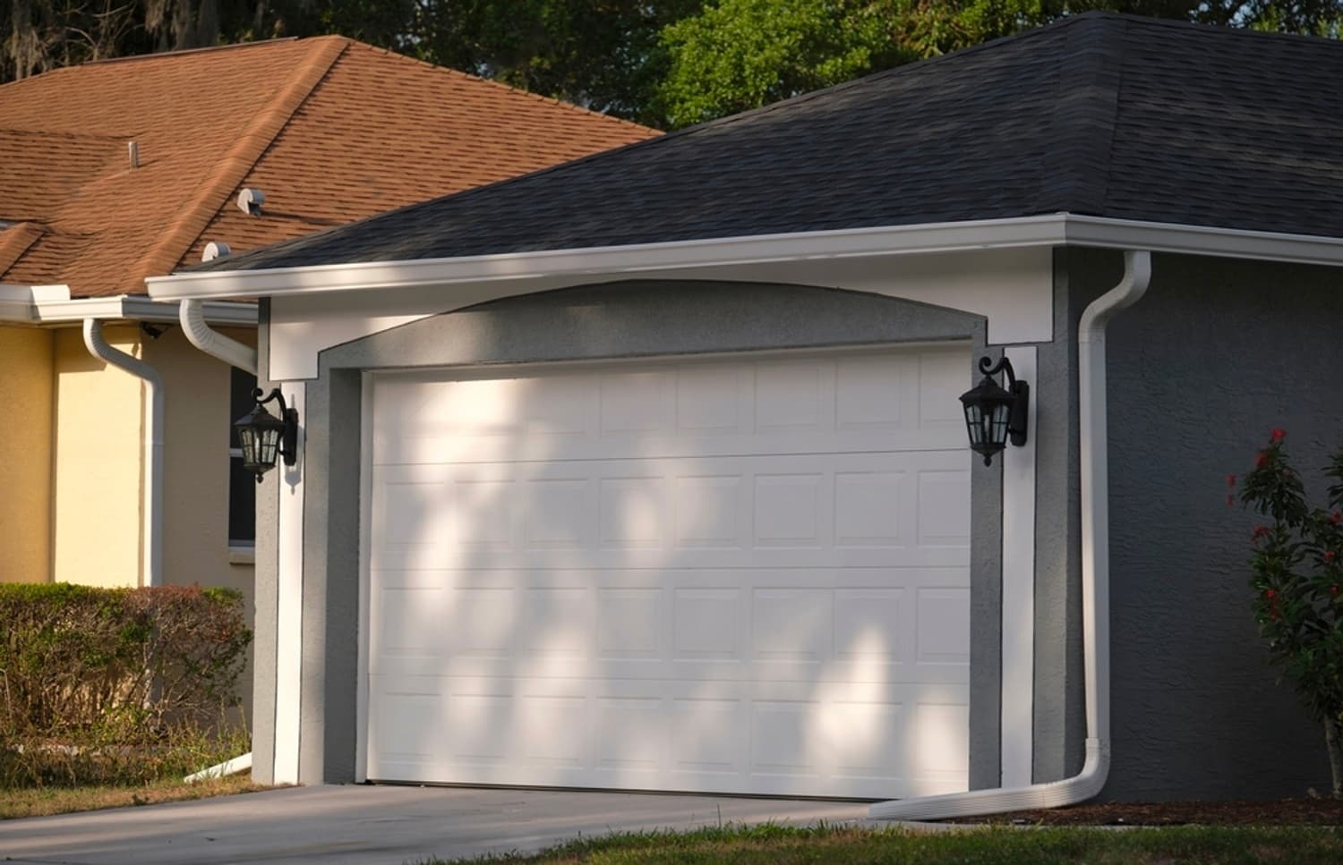 Modern new garage doors