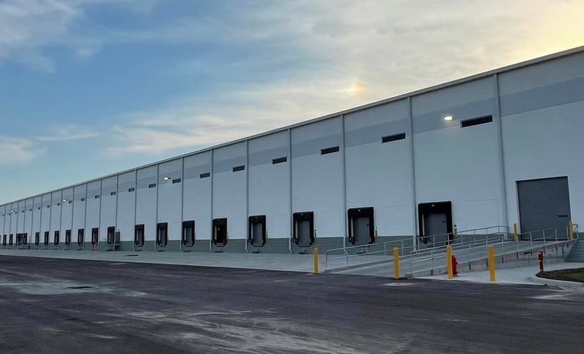 Commercial sectional door installation