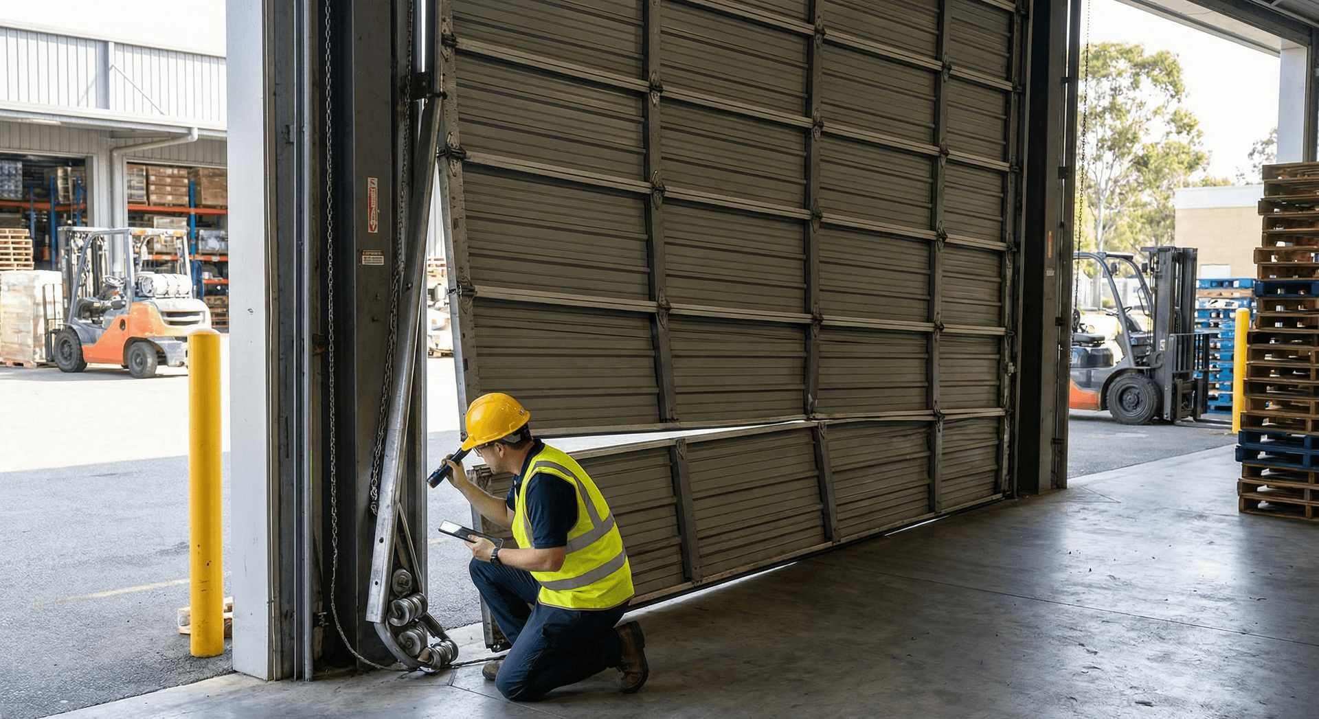 Commercial garage door repair